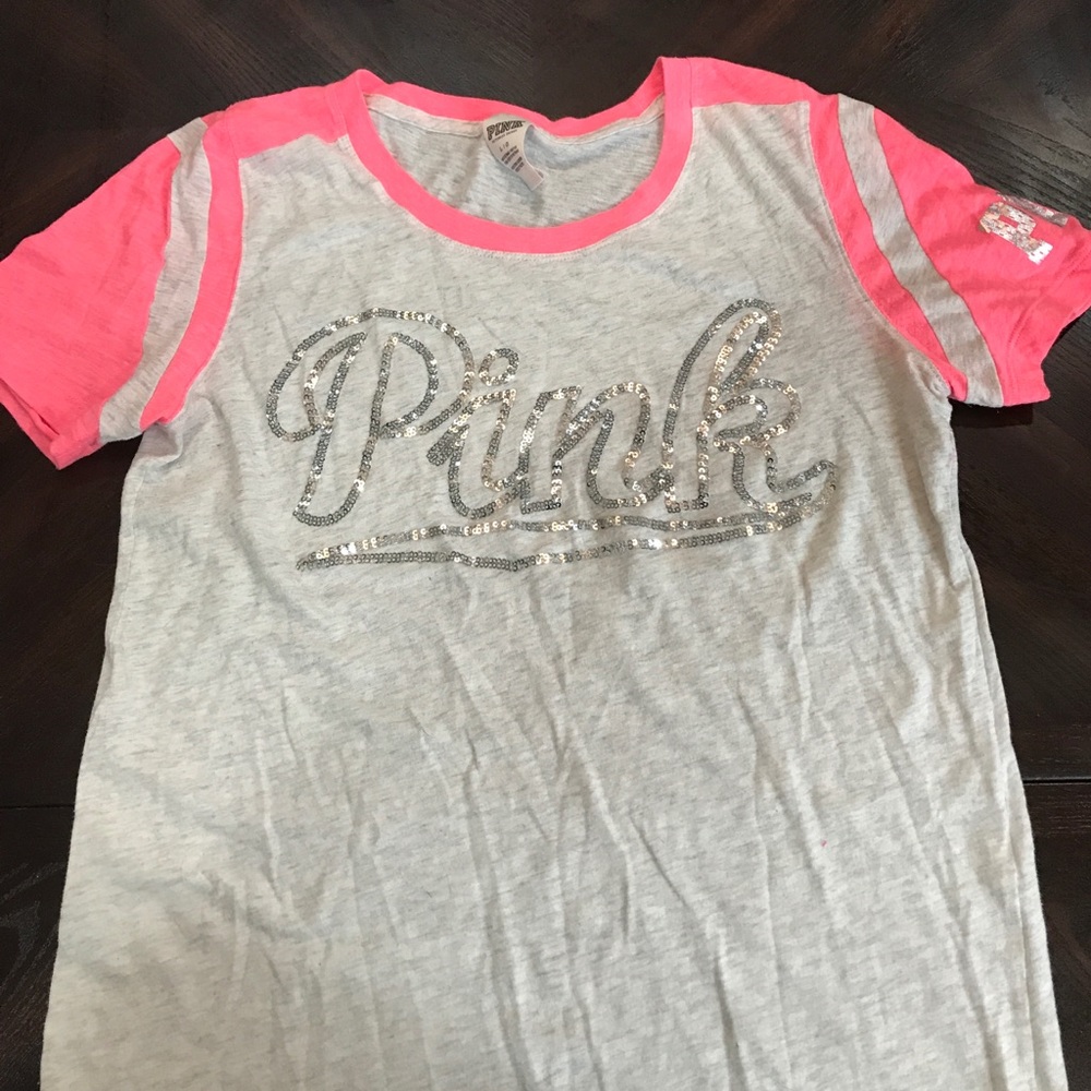 Large pink bling t shirt
