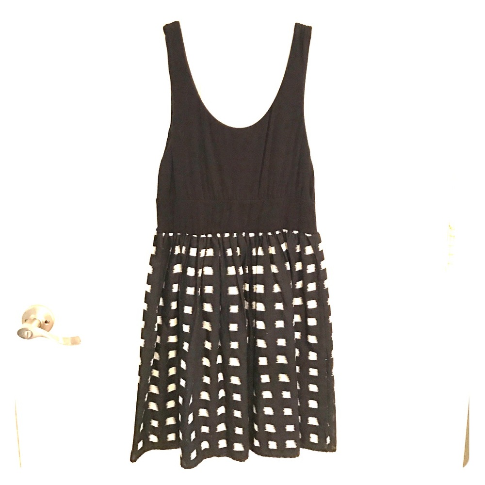 Black and cream dress