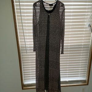 Onyx Nite by Wendye Chaitin silver maxi w/duster