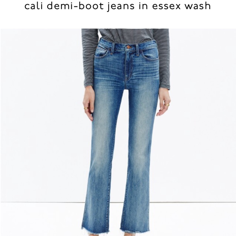 Madewell Jeans. Cali slim boot in Essex wash