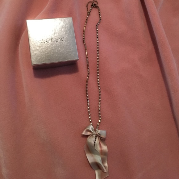 NWOT J. Crew rhinestone necklace ombré bow - Picture 1 of 7