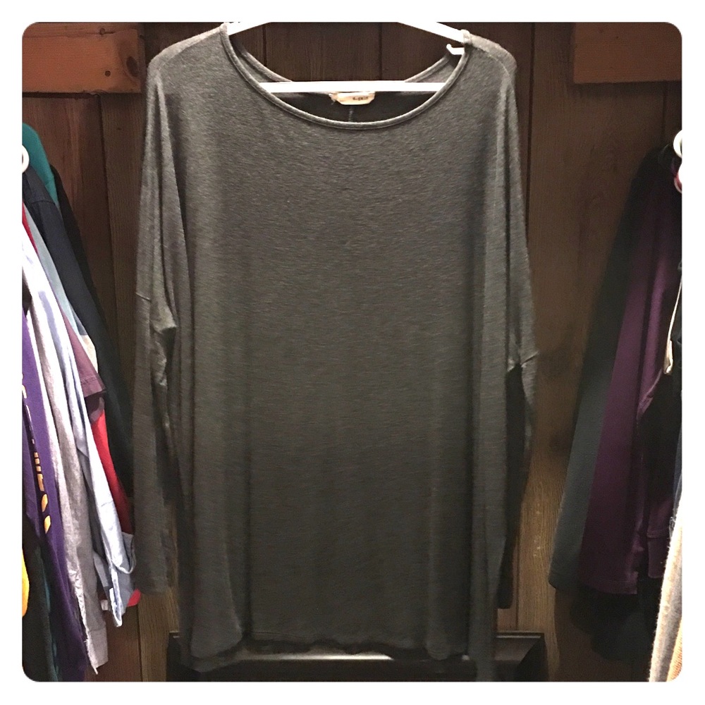 A.GAIN Gray Piko Style Top Tunic 2x