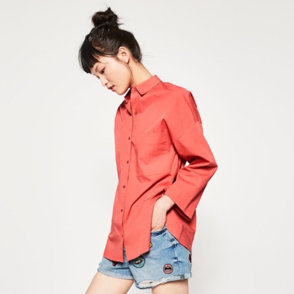 Zara Oversized Poplin Shirt
