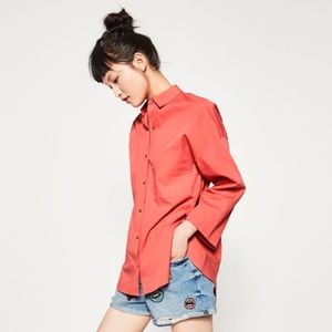 Zara Oversized Poplin Shirt