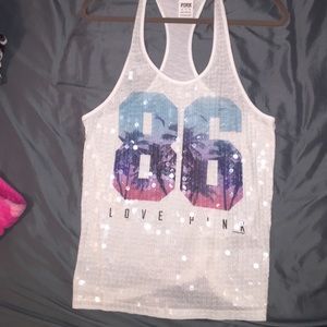 XTRA SMALL PINK sequin tanK