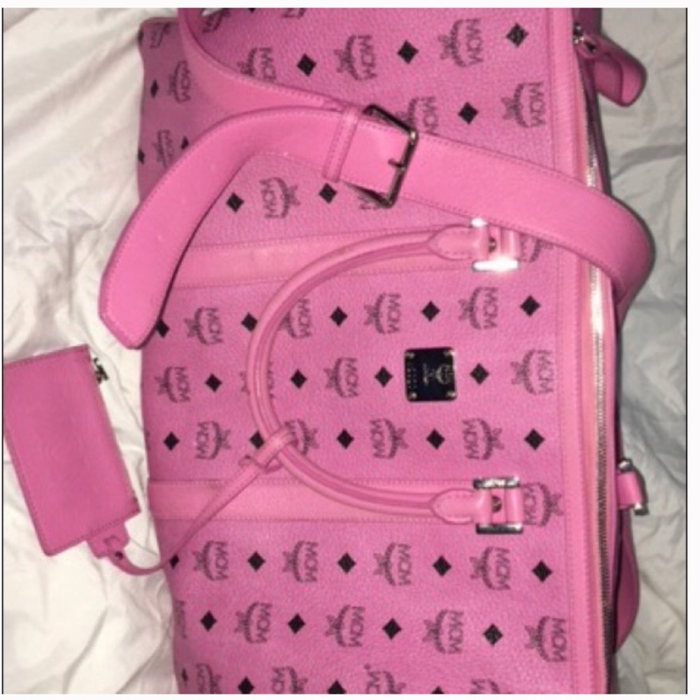 Pink Medium MCM Travel Bag ( authentic )