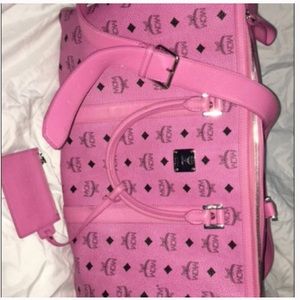 Pink Medium MCM Travel Bag ( authentic )