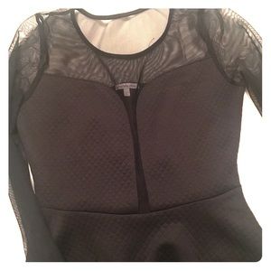 Mesh peplum top