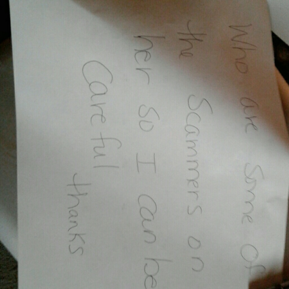 Needs to know the scammers on here