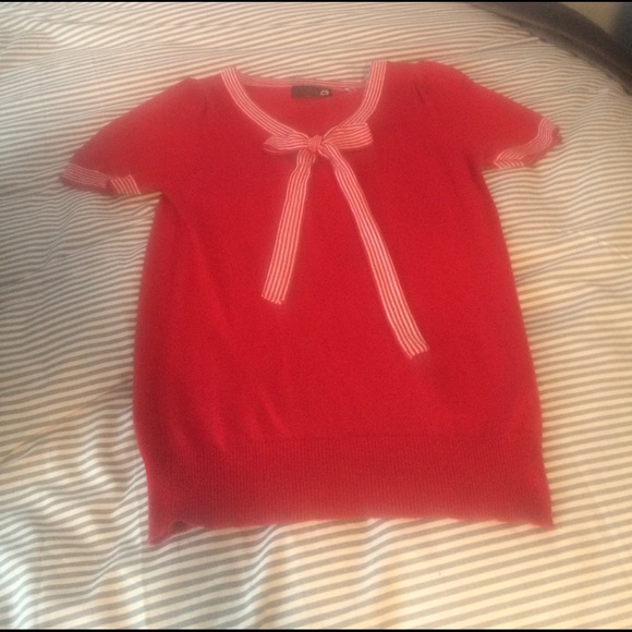 Modcloth Barista in the City top in red - Picture 2 of 2