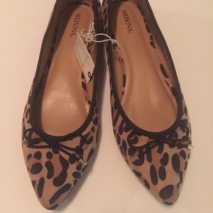 Leopard print flats