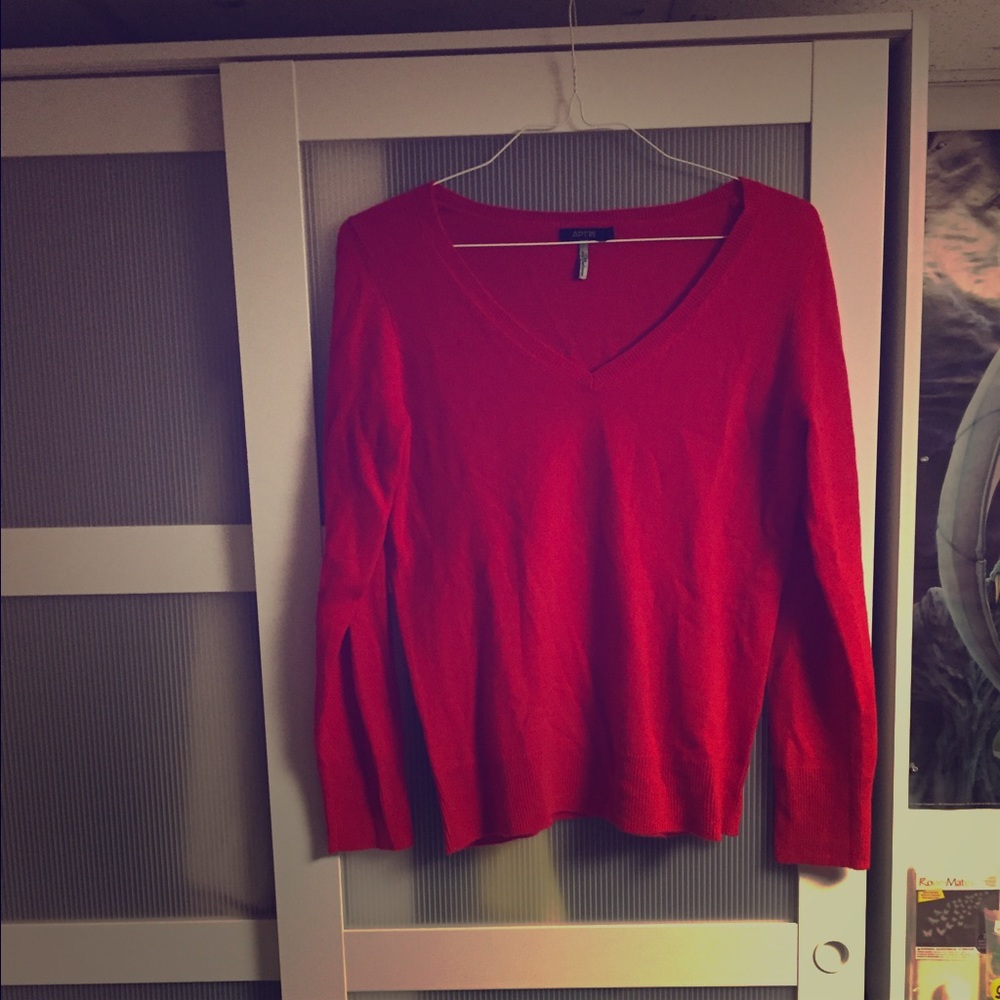 Apt9 Red Cashmere Sweater