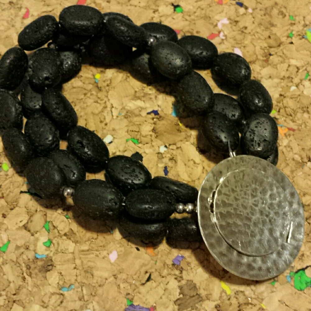 Silpada black lava bracelet