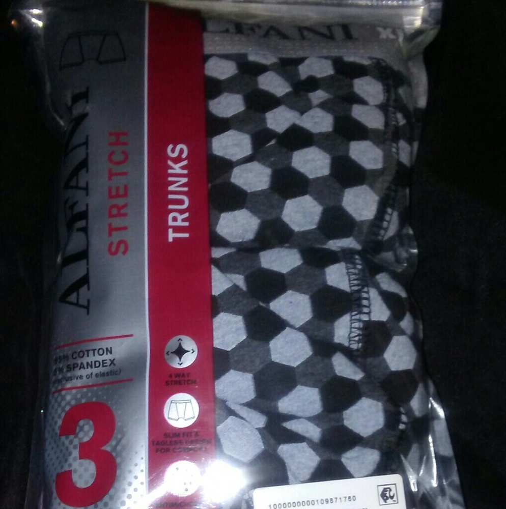 Alfani Mens Knit Tagless slimfit Stretch trunks 3p