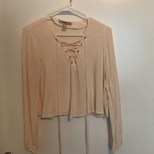 Laceup Blouse