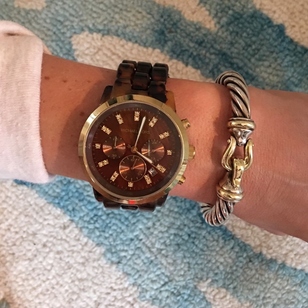 Michael Kors tortoise watch