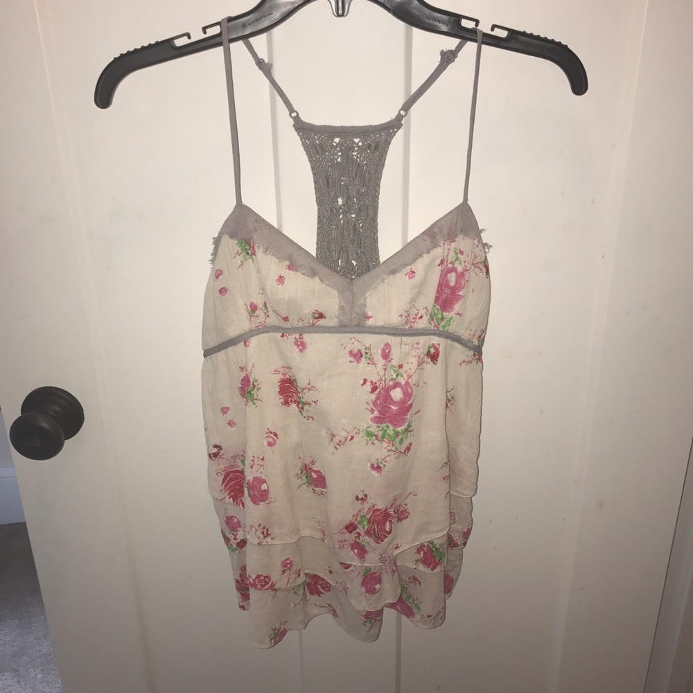Free People Boho Ruffle Cami Top
