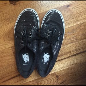 Black Sparkly Vans