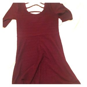 Maroon skater dress
