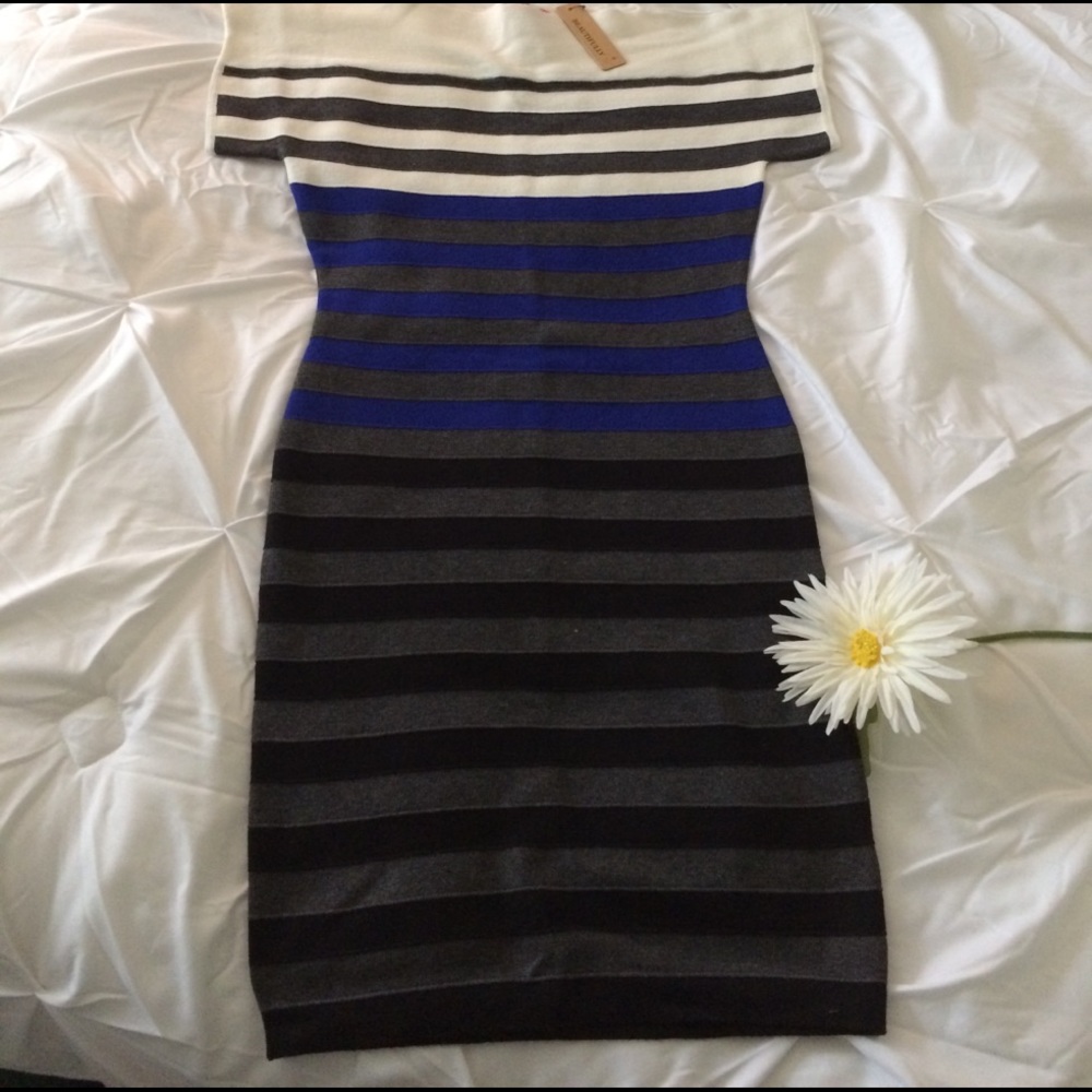 🔹 Striped Sweater Dress 🔹