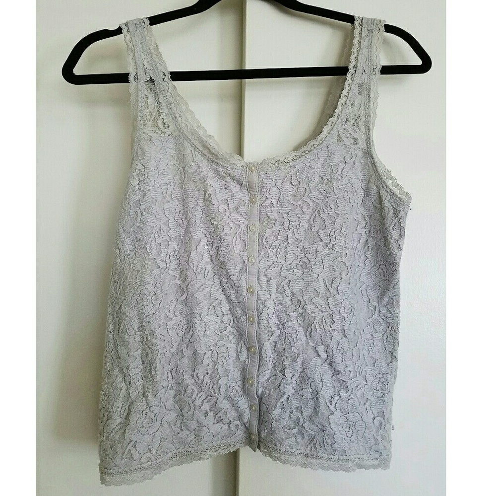 Hollister crochet tank top