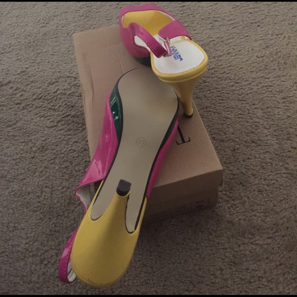 Jennika colorblock open toe slingback stiletto - Picture 4 of 5