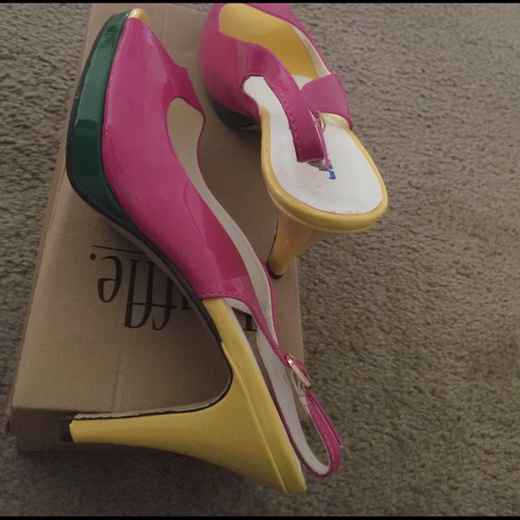 Jennika colorblock open toe slingback stiletto - Picture 5 of 5