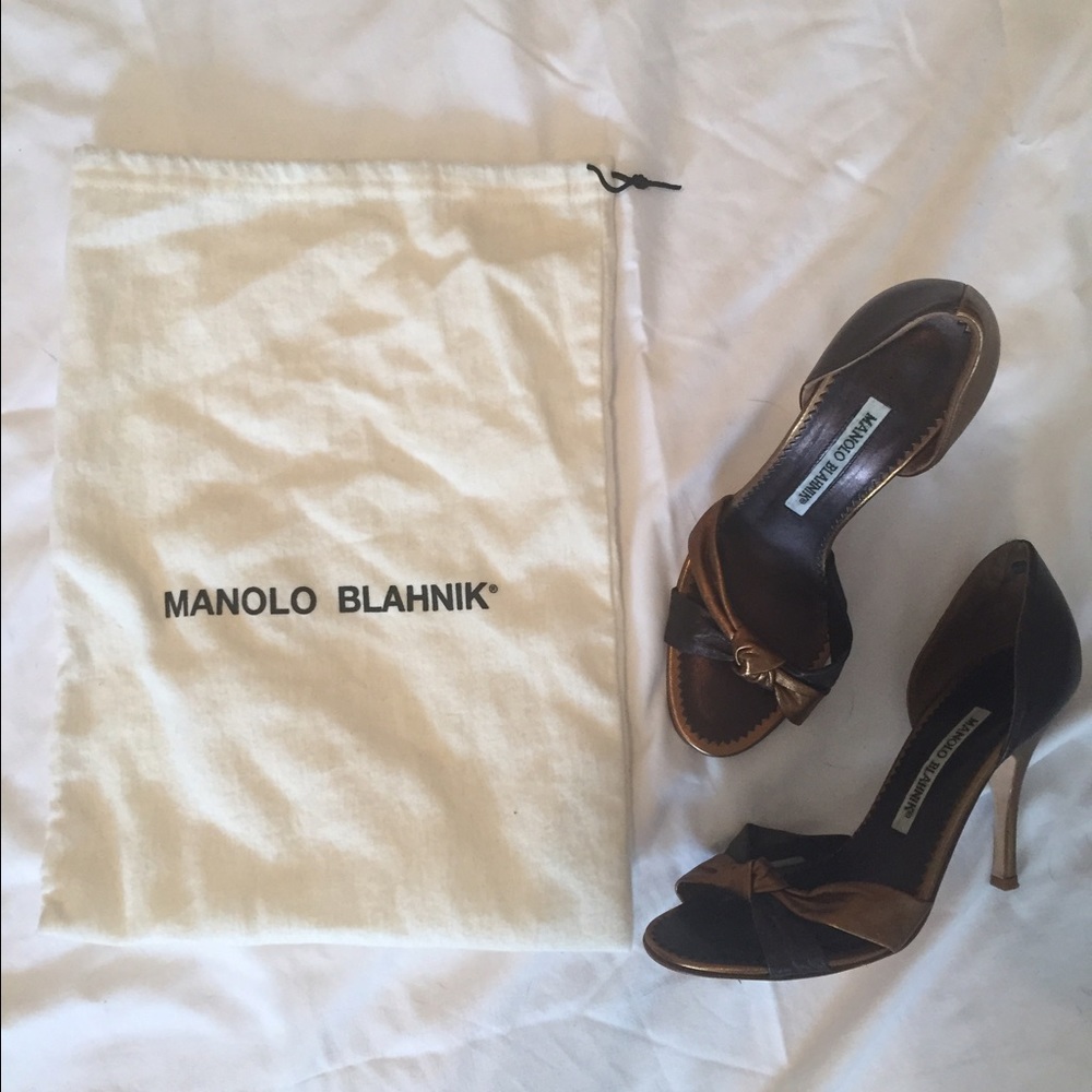 Manolo blahnik open toe heels