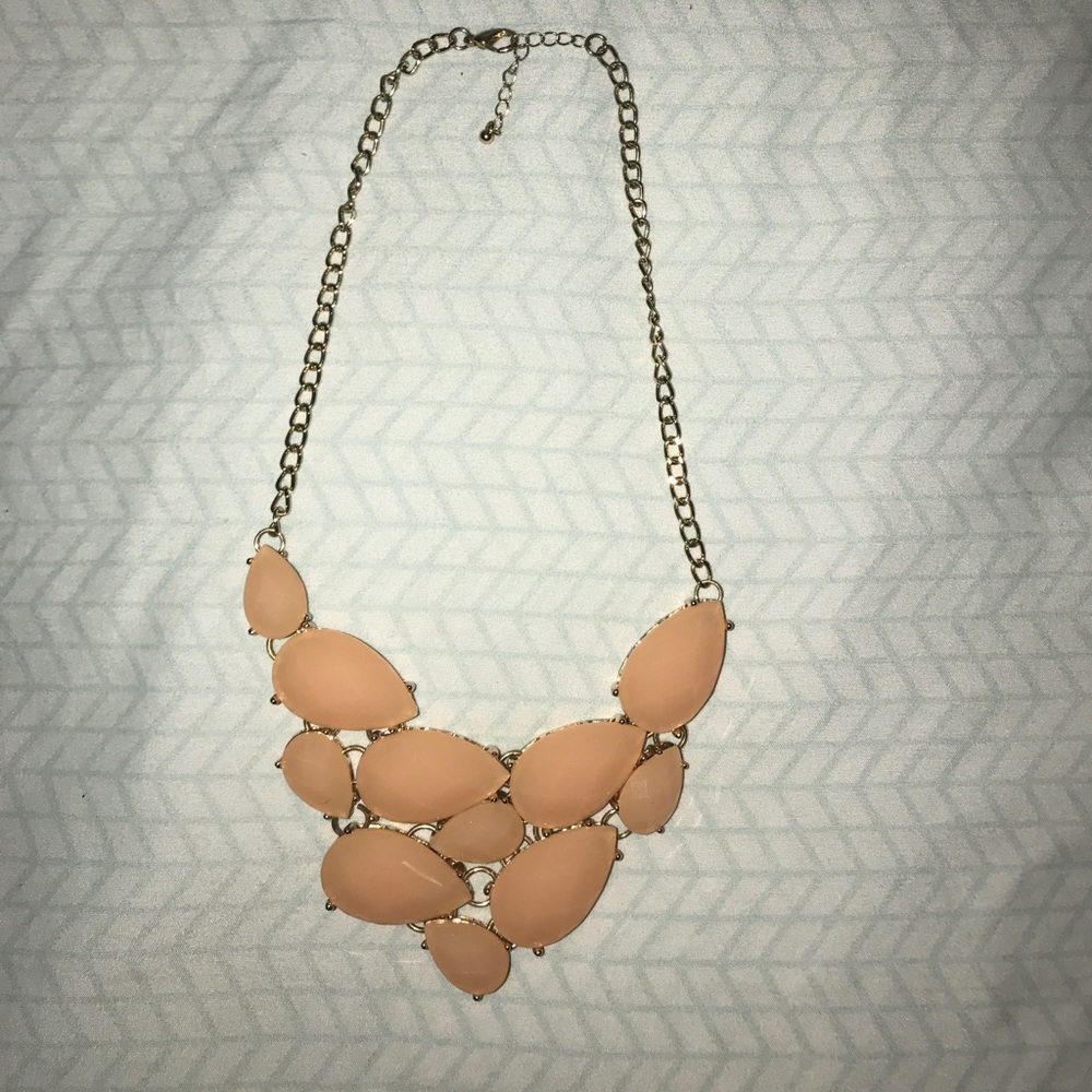 Peach/ gold necklace