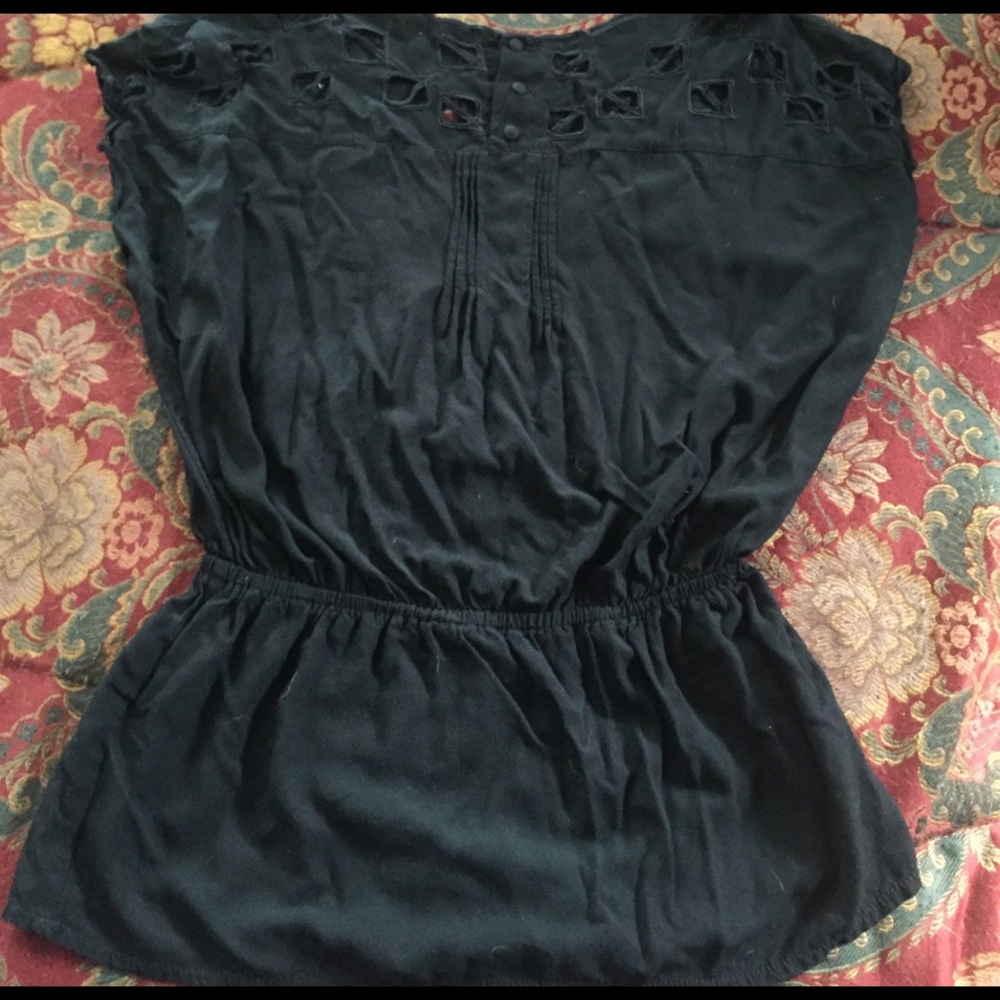 Eyelet Detailed Cinched Top