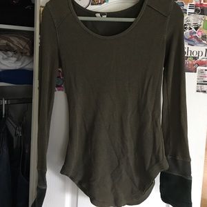 Free People olive long sleeve thermal