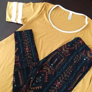 Lularoe perfect t and one size leggings outfit