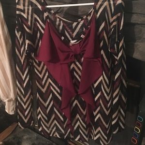 Boutique blouse with bow on back