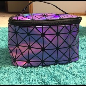 Purple makeup bag