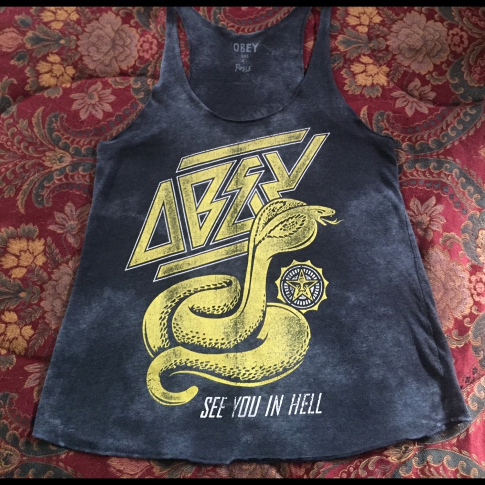 Obey Acid Wash Racerback Tank