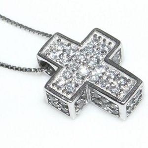 Cross pendant and necklace 925 sterling silver