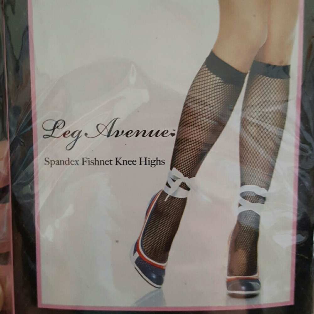 Fishnet knee highs