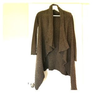 ALLSAINTS - Wrap Sweater with Suede Sleeves - Sz 6