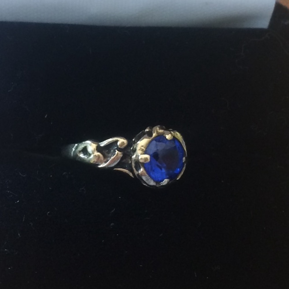 Stunning Estate Blue Spinel? 10k 10 k Gold - Picture 3 of 5