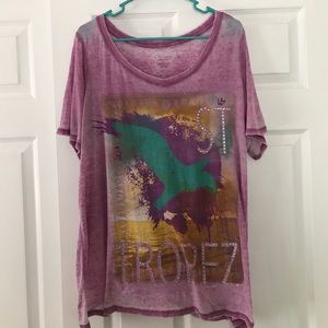 Lane Bryant Plus Size Burnout St.Tropez Top