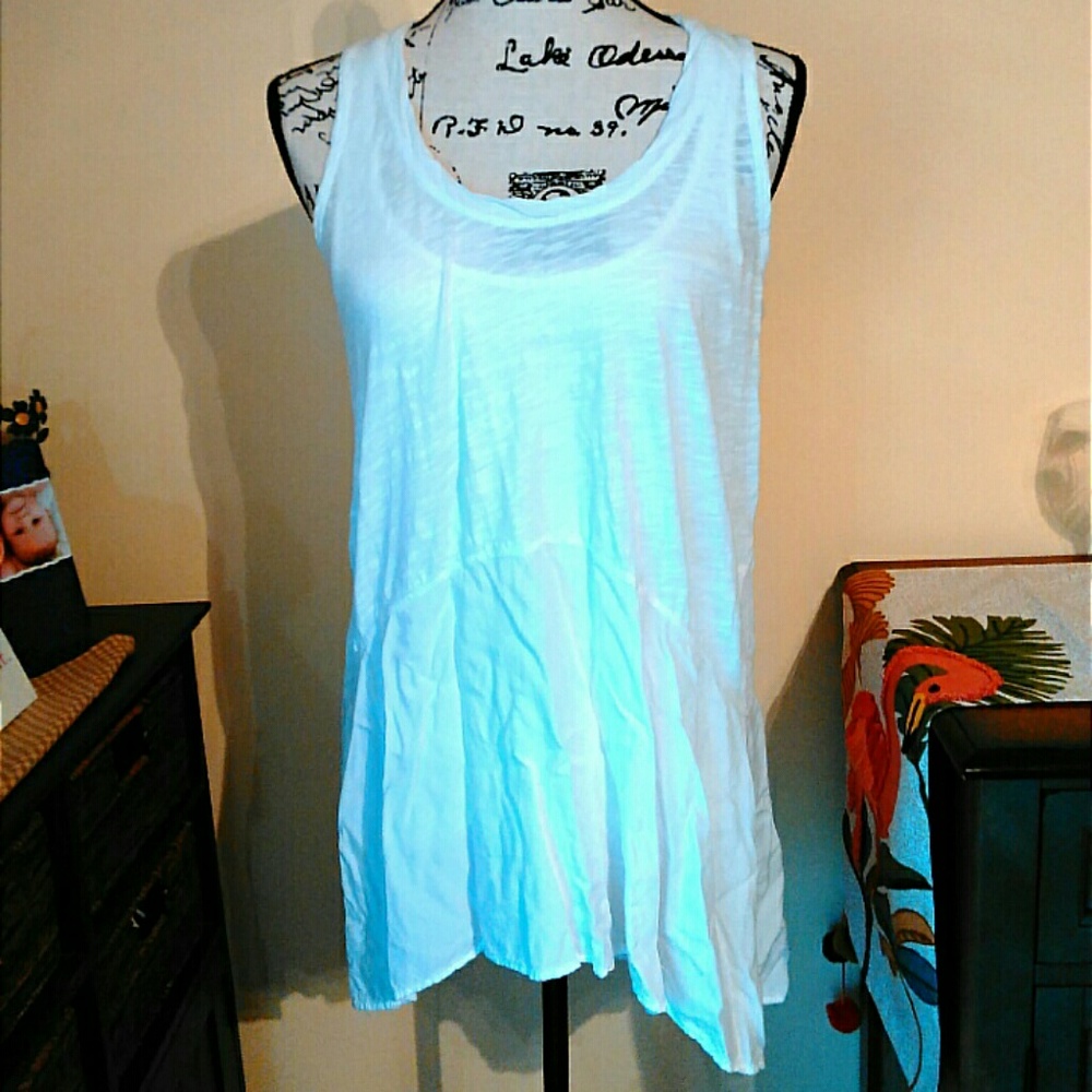 Sheer White Sleeveless Tunic