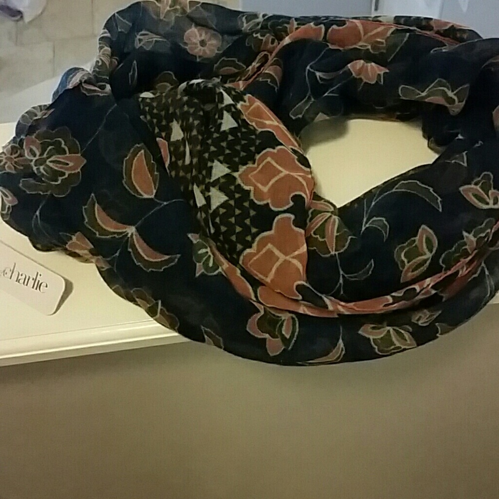Multi-colored infinity scarf