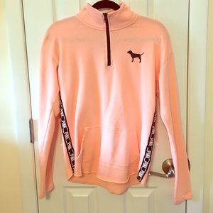 PINK Victoria's Secret Coral Half Zip