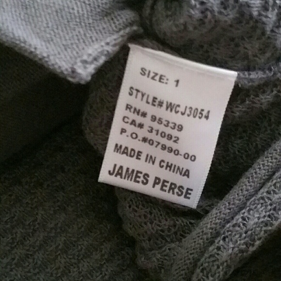 NWT James Perse Grey sweater - Picture 2 of 3