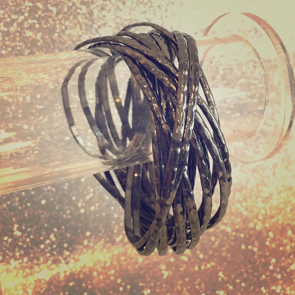 RJ Graziano Gunmetal Intertwined Bangle