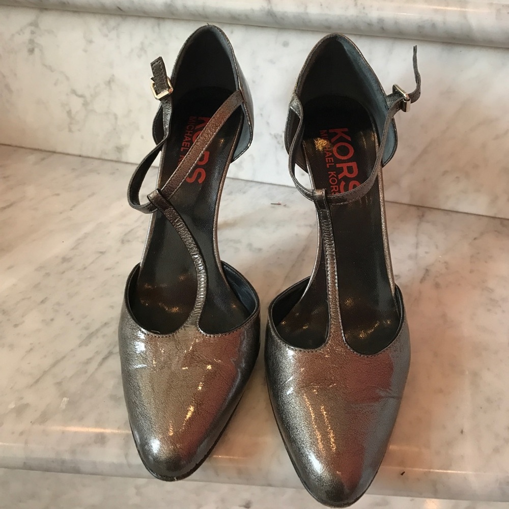 Michael Kors Lido Pewter Metallic Mary Jane