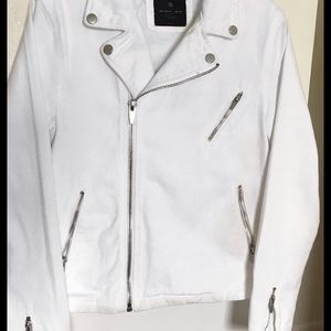 ❗️FINAL REDUCTION❗️Zara White Denim Biker Jacket