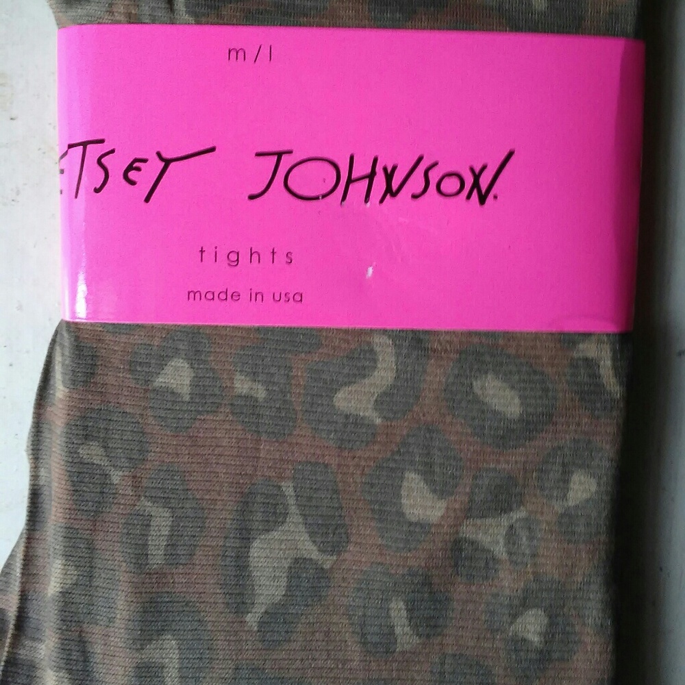 Taupe leopard print tights
