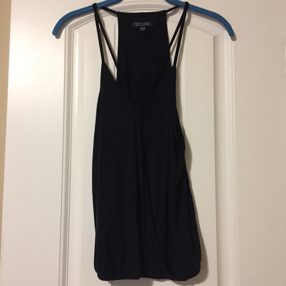 Black surplice top