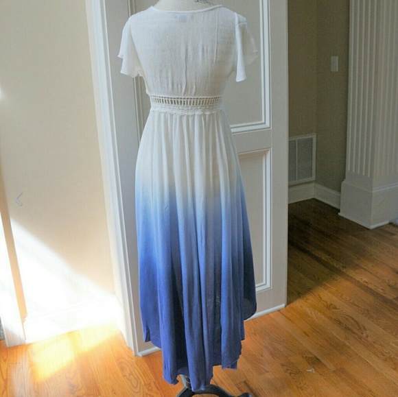 Ombre maxi top or vest duster  blue - Picture 7 of 7